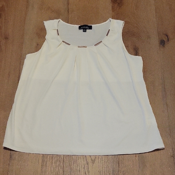 Corvia Cream Colored Blouse Size Large - Picture 1 of 3